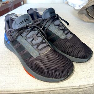 Adidas Cloudfoam Super Sneakers Running Shoes Mens 7M Black Mesh Lace Up